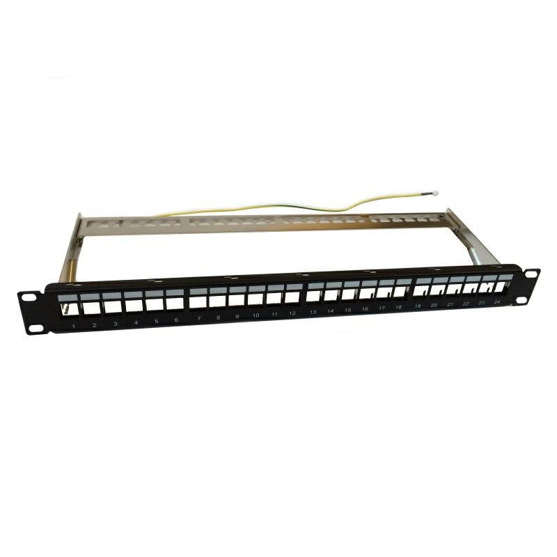 Blank Patch Panel With Cable Management 24 Ports, Cat5e/