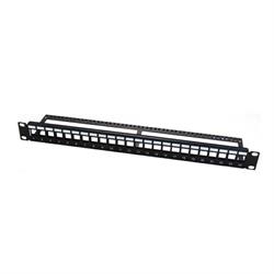 Blank Patch Panel With Cable Management 24 Ports, Cat5e/