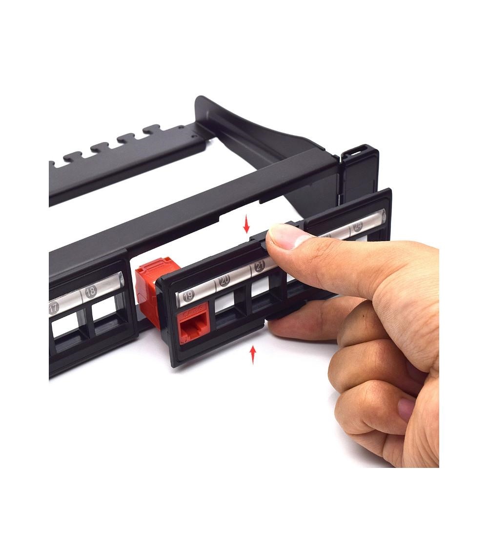 Professional Modular Blank Patch Panel With Cable Manage