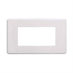 PLACCA SLIM 4P BIANCO COMPATIBILE AXOLUTE