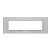 Placca Vetro T1-Art 8007BL-3 7P Silver