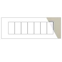 Placca Vetro T1-Art 8007BL-4 7P Champagne