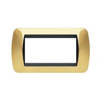 Placca Metallo T1 8804-06 4P Oro Spazzolato