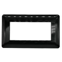 Placca Tecnopol. T3 M8004-10 4P Nero Bistrò