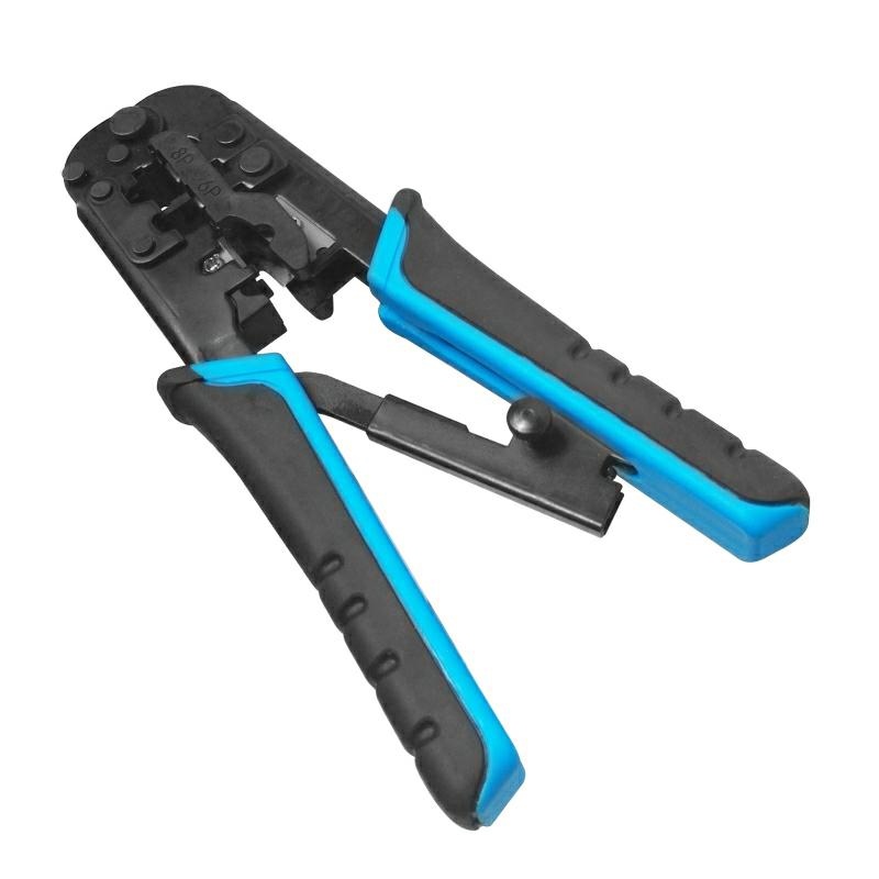 Crimping Tool for RJ11, RJ12 and RJ45 with Ratchet