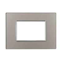 PLACCA VETRO 3P SILVER COMPATIBILE AXOLUTE