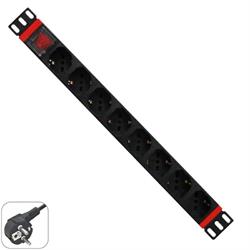 19 PDU – 8 Italian/Schuko sockets, with On/Off switch