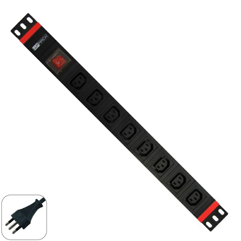 19 PDU -8  IEC  (VDE) sockets  with on/off switch, 1