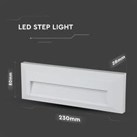 SEGNAPASSO LED 3W 4000K REATTANGOLARE BIANCO IP65